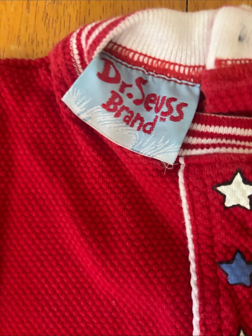 Vintage Dr. Seuss Red Baby One-Piece Romper 3-6 mo